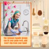15 Pcs Bamboo Dish Brush Set with 65 Ft Hemp