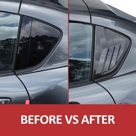 JONKOKO Car Rear Side Window Louvers for Mazda MX-5 ND 2015-2023 Triangular Window Glass Blinds Exterior Accessories (Only Fit Hardtop Version) (Carbon Fiber)