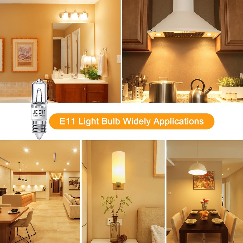 Flaspar JDE11 120V 100W, E11 Bulb, E11 Halogen Light Bulbs,
