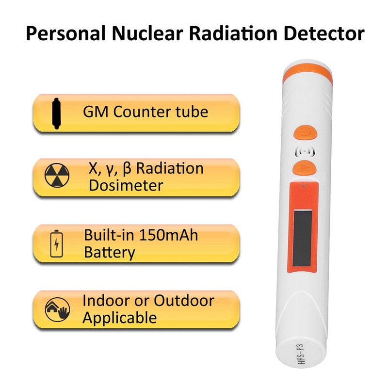 Nuclear Radiation Detector Geiger Counter Personal Dosimeter Beta Gamma X