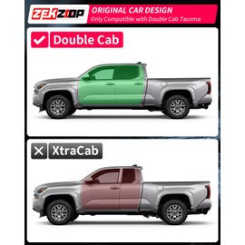 Zekzoop Visor Rain Guards Compatible with 2024 2025 Toyota Tacoma Front and Rear in-Channel Window Visors Wind Deflectors Weather Shield Tacoma 5 Seats Double Cab 4PCS Accessories (Visor Rain Guards)
