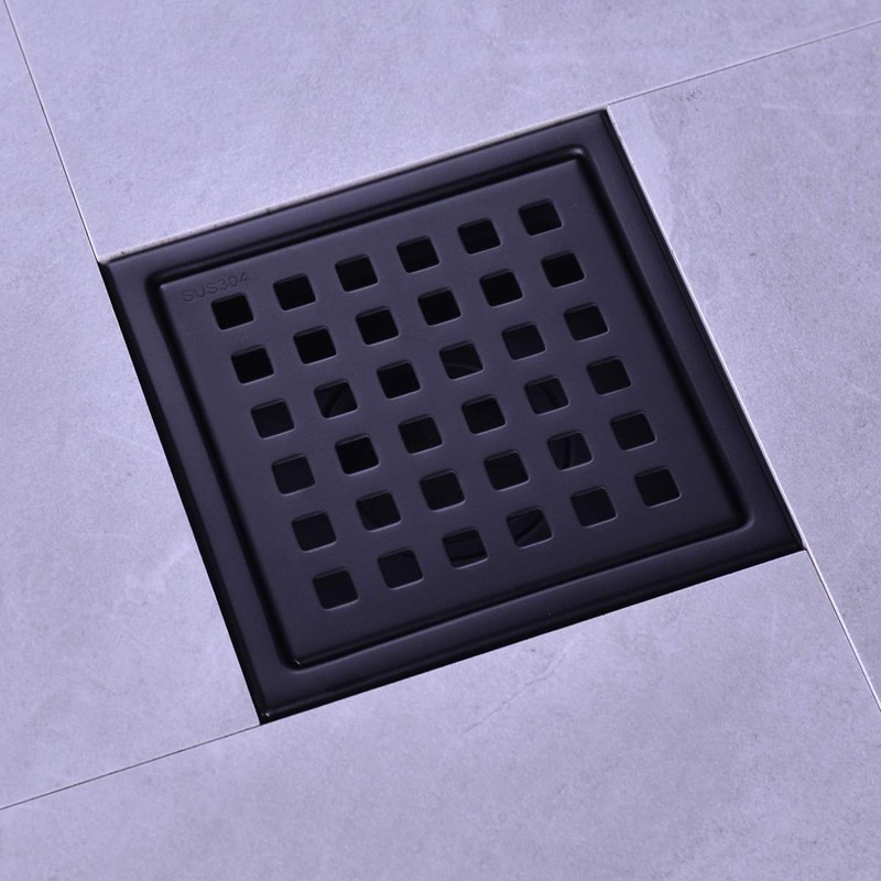 Square Shower Drain 4 inch, Nicmondo Point Center Floor Waste