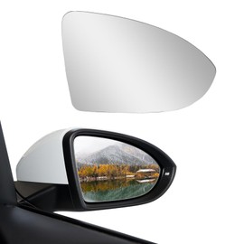 Vrasly Passenger Right Side Heated Mirror Glass Compatible With Volkswagen VW Golf MK7 / 2015-2021 Golf Golf GTI / 2015-2019 Golf R Golf SportWagen / 2017-2019 Golf Alltrack / 2019-2021 Jetta
