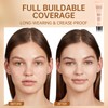 BB Cream Tinted Moisturiser Foundation, Light Skin Tint Full-Coverage Foundation,
