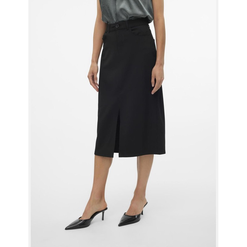 VERO MODA Women's Vmsasie Hr Skirt Noos Skirt, black, S