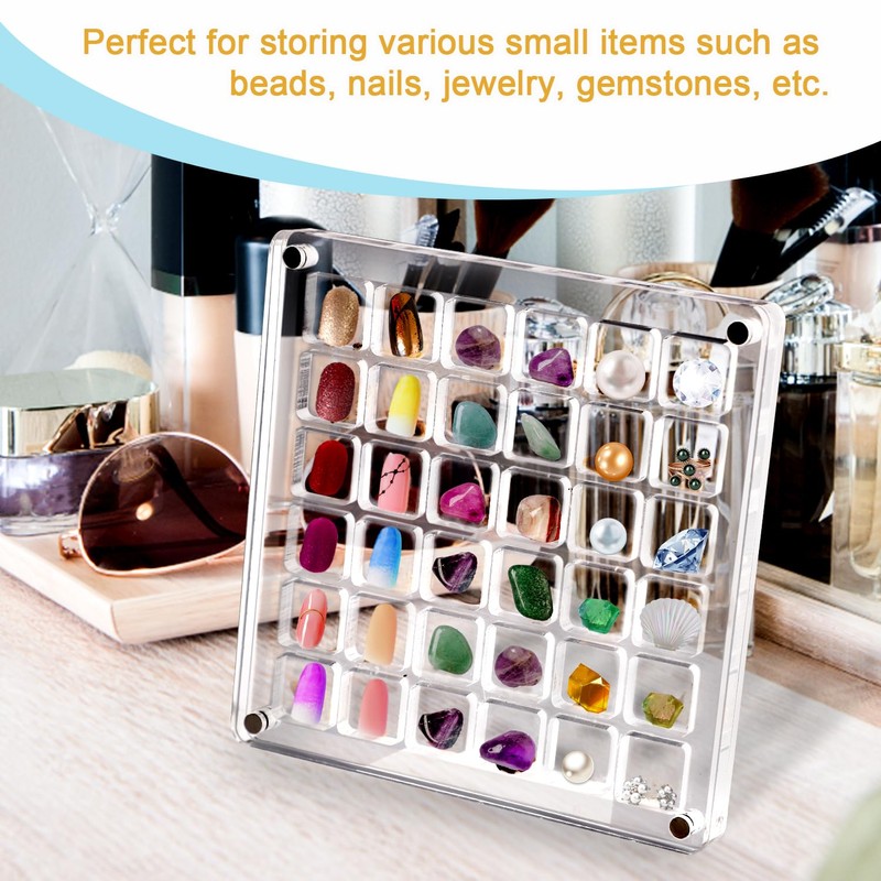 XIHIRCD Acrylic Magnetic Seashell Display Box, Clear Sea Shell Display