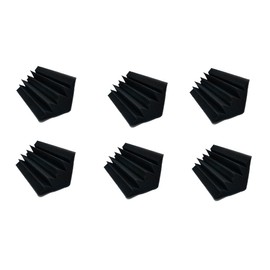 Bookishbunny Acoustic Foam Bass Trap Studio Sound Proofing Corner Wall Recording Studio, 10" x 5" x 5" (6)