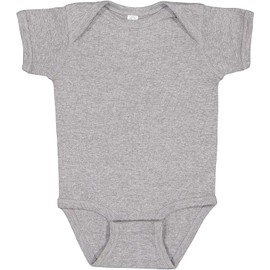 RABBIT SKINS Baby Bodysuit Girl & Boy | Newborn 0-3 Months to 24 Month Toddler, Snap Easy Closure (4400) Heather, 18M