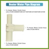 HOPESPANNER 2Pcs Heater Water Pipe for Toyota RAV4 2006 2007