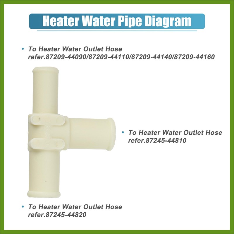 HOPESPANNER 2Pcs Heater Water Pipe for Toyota RAV4 2006 2007