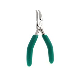 Excelta Bent Long Nose Plier,4-3/4" L,Smooth, 2629