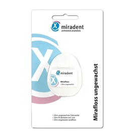 MIRADENT Zahnseide Mirafloss ungewachst 20 m 1 St