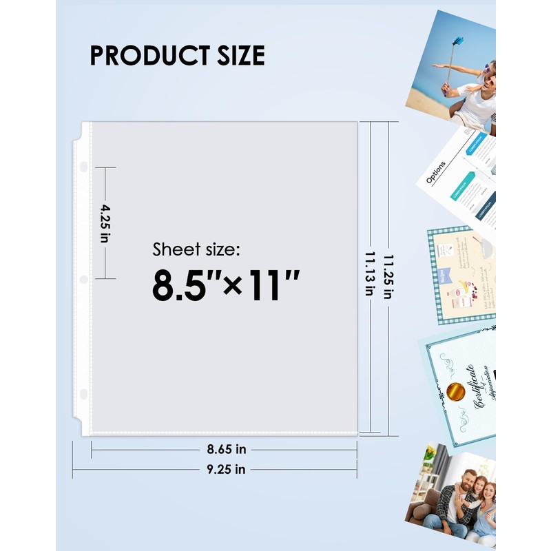 KTRIO 200 Pack Sheet Protectors 8.5 x 11 inch, Clear