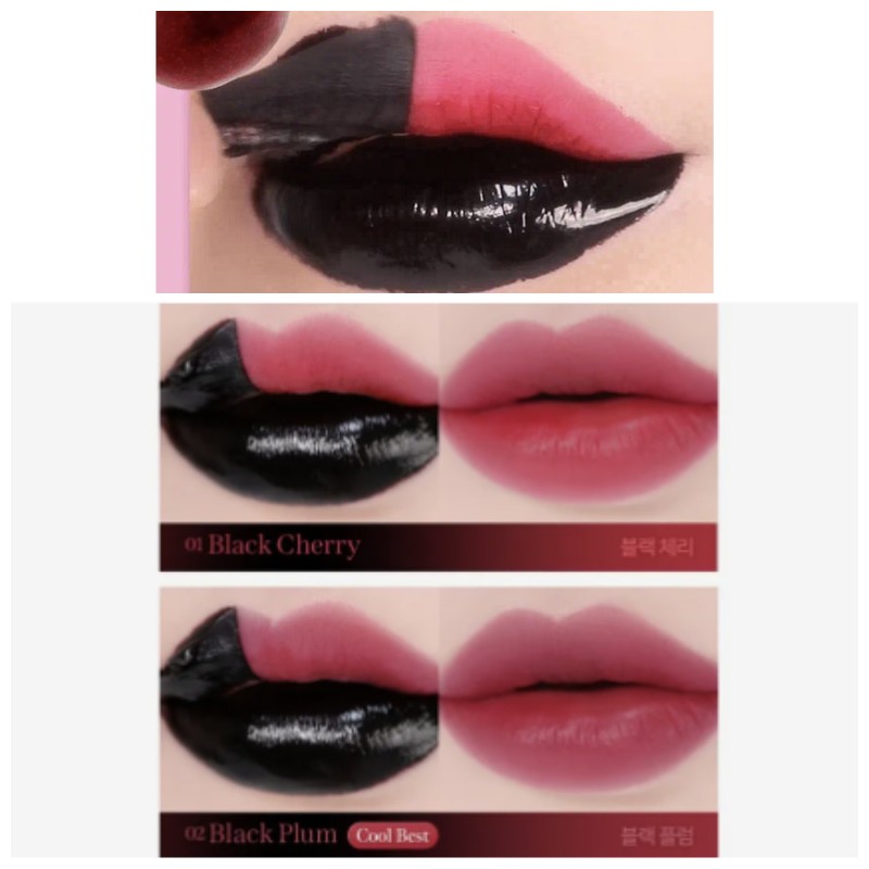 MILK TOUCH Black Peel Off Lip Tattoo 4.5g, Color:02 Black