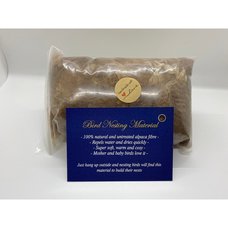 Bird Nesting Material (Alpaca Fibre) Wool Natural Organic