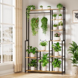 Large Plant Stands Indoor with Grow Light, 71 Inches Tall Plant Shelf, 8 Tiered Heavy Duty Metal Plants Rack for Living Room, Balcony, Patio, Garden