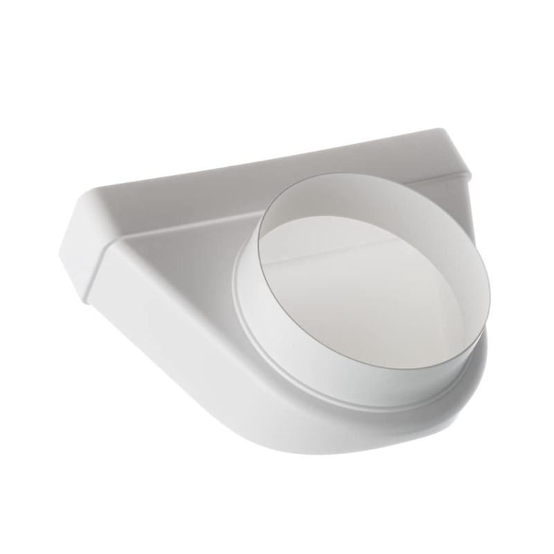 220x55mm- Ø 100mm Flat Rectangular to Round Ducting Adapter -