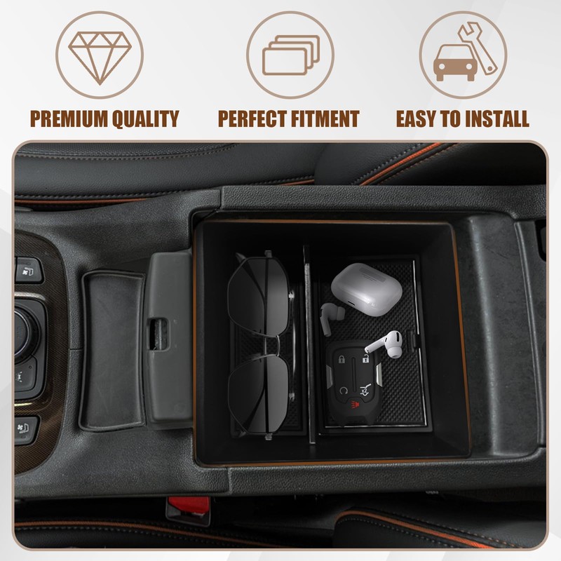 Muslogy Center Console Organizer Compatible with GMC Acadia 2017-2022 2023