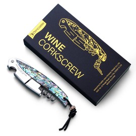 Drincarier Shell Handle Waiter Corkscrews-Wine Openers,Corkscrew Bottle Openers,3-in-1 Wine Key Tool With Foil Cutter & Dual Hinge Fulcrum - Waiters Corkscrew…