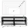 Clikuutory Modern Black 63 inch Metal TV Stand with LED
