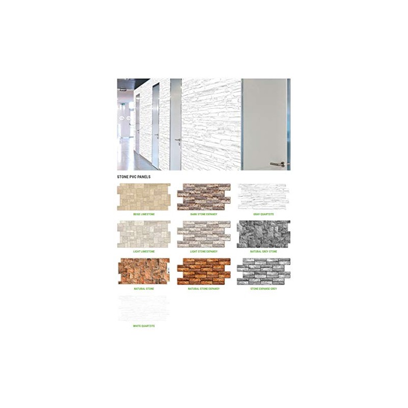 On1shelf 3D Wall Panels Tiles Stone Look Decorative PVC Plastic