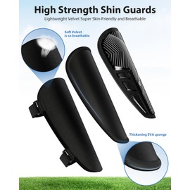 AirsFish Children's Football Certified Shin Pads, Lightweight, Durable, Non-Slip Shin Pads with Adjustable Straps, High-Strength Shin Pads, Football, for Boys and Girls