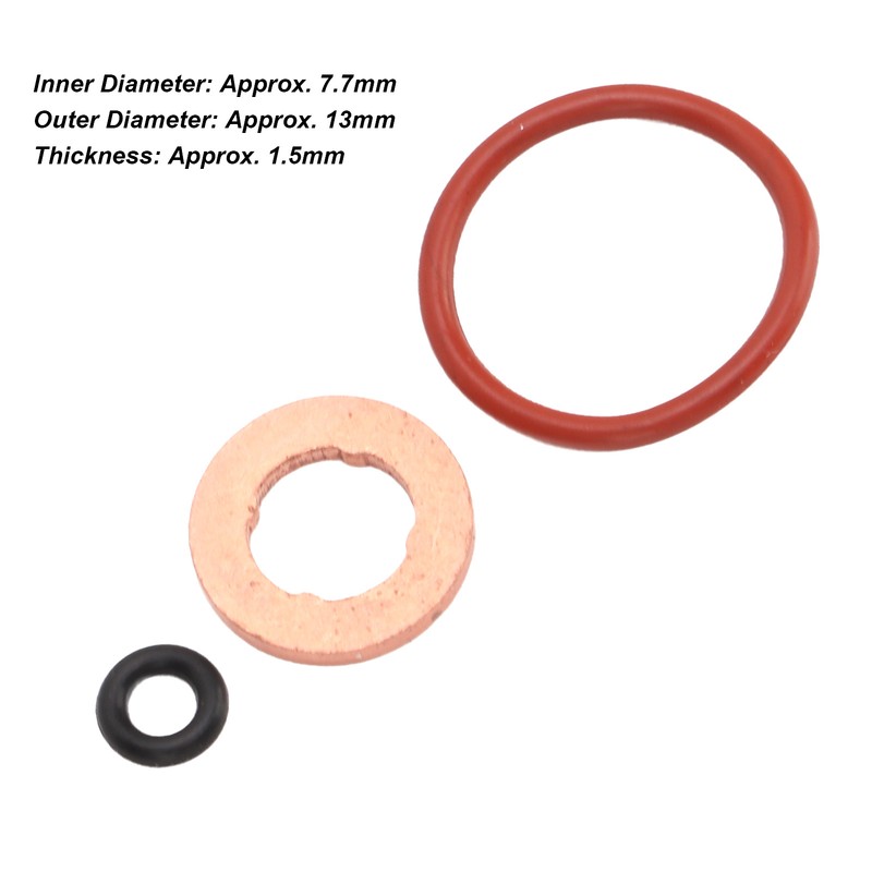 Fuel Injector Sealing Rings Kit 059 130 519 Rubber Metal