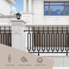 Fence Finials Fleur De Lis High-Impact Aluminium Alloy Black Finial