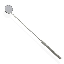 Laryngeal Mouth Mirror 24 mm Dia with Handle Small Inspection Mirror, Mirror for HVAC, Tongue Mirror, ENT Throat Mirror, Automotive Mirror