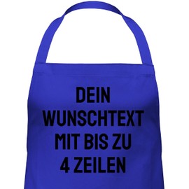 Geschenk mit Namen personalisiert by Shirtracer - Apron - Design Your Own Print - Desired Text, 3 Royal Blue