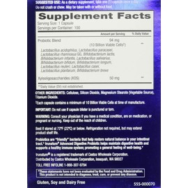 100.0 TruNature Advanced Digestive Probiotic, White, 100 Count
