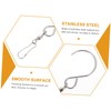 Abaodam 10pcs Swivel Hanging Hooks Stainless Steel Rotating Clips for