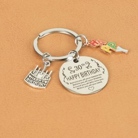 30th Birthday Gifts Keychain for Women Men 30 Birthday Gifts for Him Her Behind You All Your Memories Keyrings for Sister BFF 30 Years Birthday Gifts 30 Yr Old Birthday Gifts