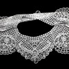3D Flower Lace Collar Appliqué Embroidered Lace Collar Appliqué Lace