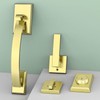 Floresita Front Door Lock Set, Gold Front Door Handle and