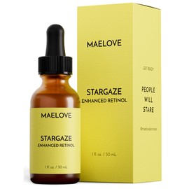 MAELOVE Stargaze Enhanced Retinol Serum, Time-Released 0.25% Retinol for Radiant Skin, Hydrating with Hyaluronic Acid, Niacinamide, Soothing Botanicals, Ideal for Sensitive Skin, USA Made