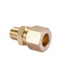 Brass Compression Tube Pipe Fitting Connector, Straight Coupling Adapter, 3/8"