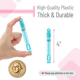 Mr. Pen- 4 Inch, Small Size, 16 Pack, Colorful Mini Bubbles Party Favors for Kids, Small Bubble Wands for Kids, Bubble Sticks for Kids