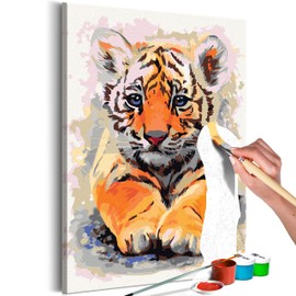 murando - Paint by Numbers Tiger 40 x 60 cm Painting Set with Wooden Frame on Canvas for Adults Children Painting Hand Painted Kit DIY Gift Decoration n-A-0305-d-a