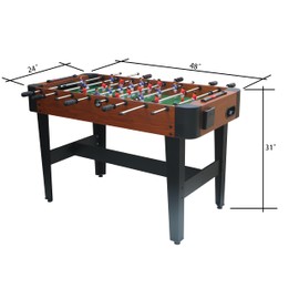 Foosball Table for Home, Game Room - 48 Inch Soccer/Football Table Games Game Table with Cup Holder for Indoor Outdoor, Family, Kids and Adults - Set Includes 2 Balls