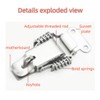 2pcs 304 Stainless Steel Double-Spring Telescopic Buckle, Toolbox Tension Spring
