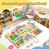 9-in-1 Montessori Busy Board Wooden Magnetic Maze Toy for 3+