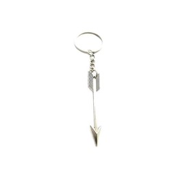 Junfamilee Silver Bow and Arrow Key chain Arrow Keyring Boho Keychain Archer Gift Crossbow Bow Jewelry Archery (arrow with chain 1.1x6.5cm) Beading and Jewelry Findings, Car Keychain