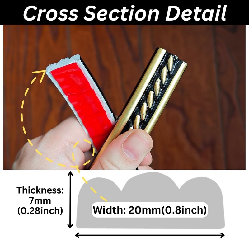 Peel and Stick Molding Trim Self Adhesive Flexible Wall Trim