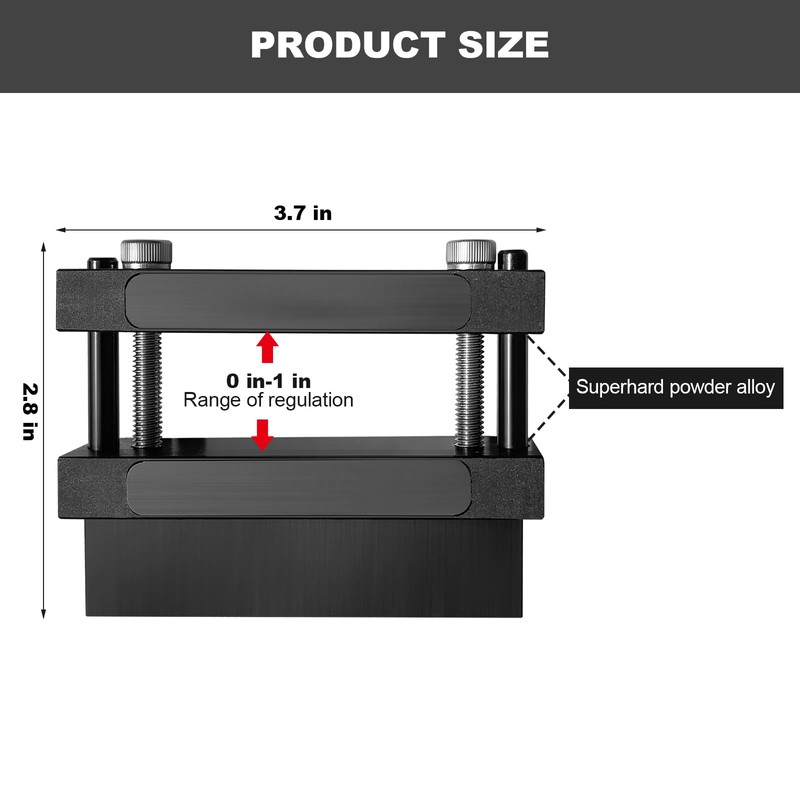 JMSMSH Knife Makers Grinding jig，Carbide Surface for File Guide，Hardened File