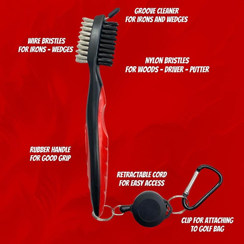 The Golfer's Workshop Golf Club Brush - 2 Ft Retractable