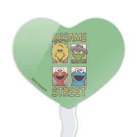 Sesame Street Vintage Comic Panels Heart Love Cupcake Picks Toppers Decoration Set of 6