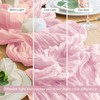 Wokceer Cheesecloth Table Runner 2Pack 10FT Blushing Pink Christmas Boho