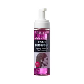 Red by Kiss Foaming Mousse, Maximum Shine Wrap Mousse, Reduce & Prevent Frizz, Define Curls, Set & Hold Styles, Nourishes Dry & Brittle Hair (Biotin + Vitamin E)