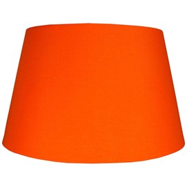 Cotton Drum Shade - Burnt Orange (12inch 30cm Dia) - Ceiling Lampshade or Shade for Table Lamp for Living Rooms, Bedrooms, Halls